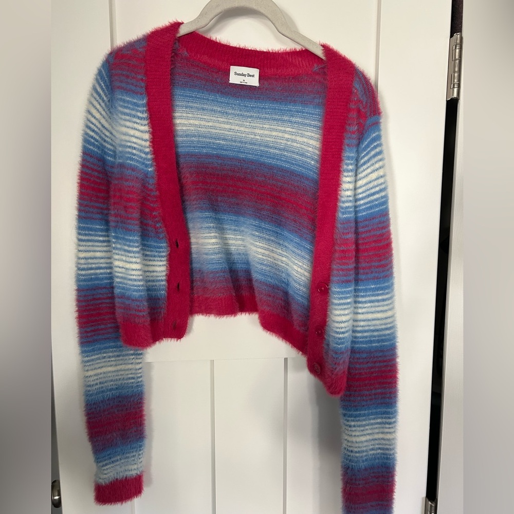 Aritzia Sunday Best Striped Cardigan